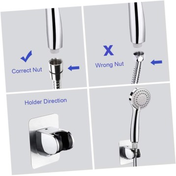 2 Sets Top Showerhead Suit Shower Supplies Stainless Steel Shower Head Bronze Overhead Shower Handheld Ceiling Spray Head Sprinkler Head for Hose Shower Nozzle Concealed Shunt Abs